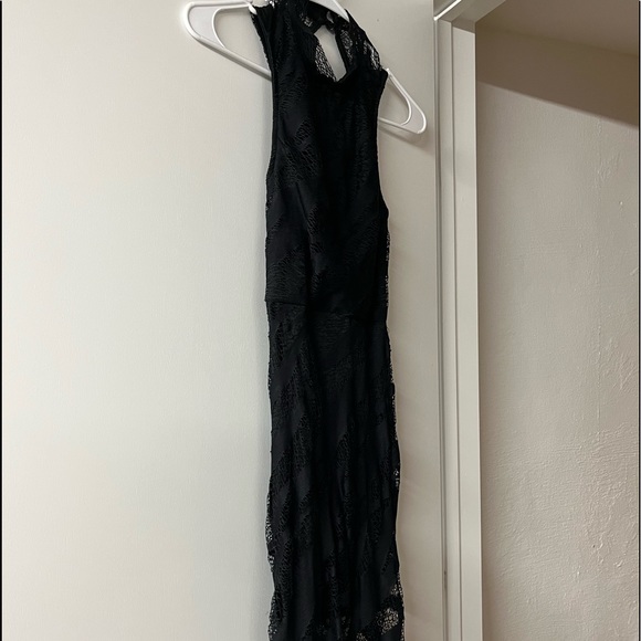 Black Lace Ankle Slip Dress NWT - Picture 1 of 4